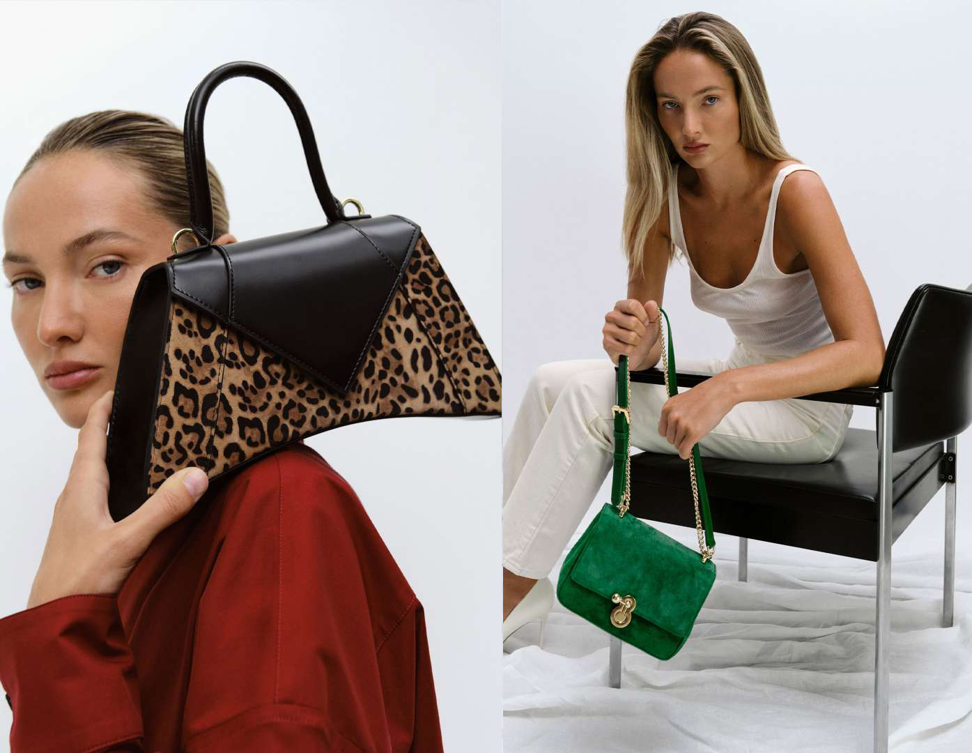 Трапециевидная модель с леопардовым принтом